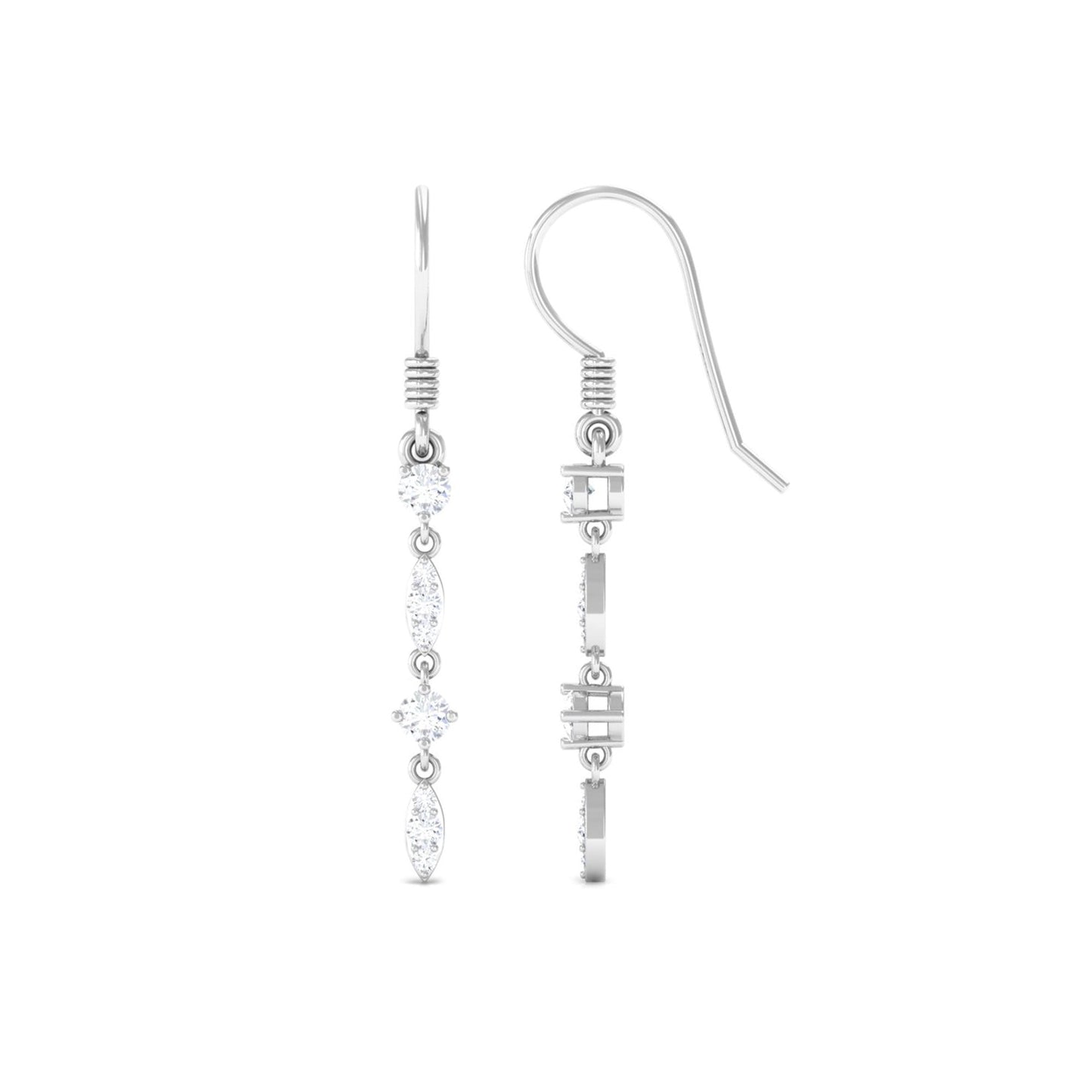 0.5 Carat Natural Diamond Dangle Earrings for Women