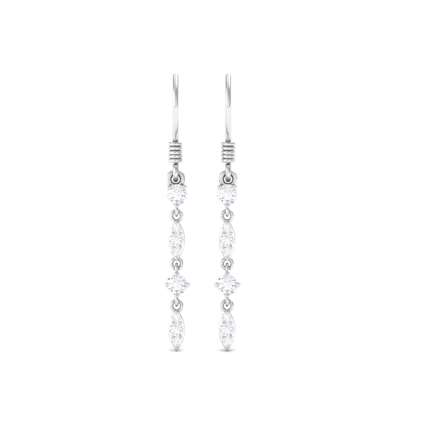 0.5 Carat Natural Diamond Dangle Earrings for Women
