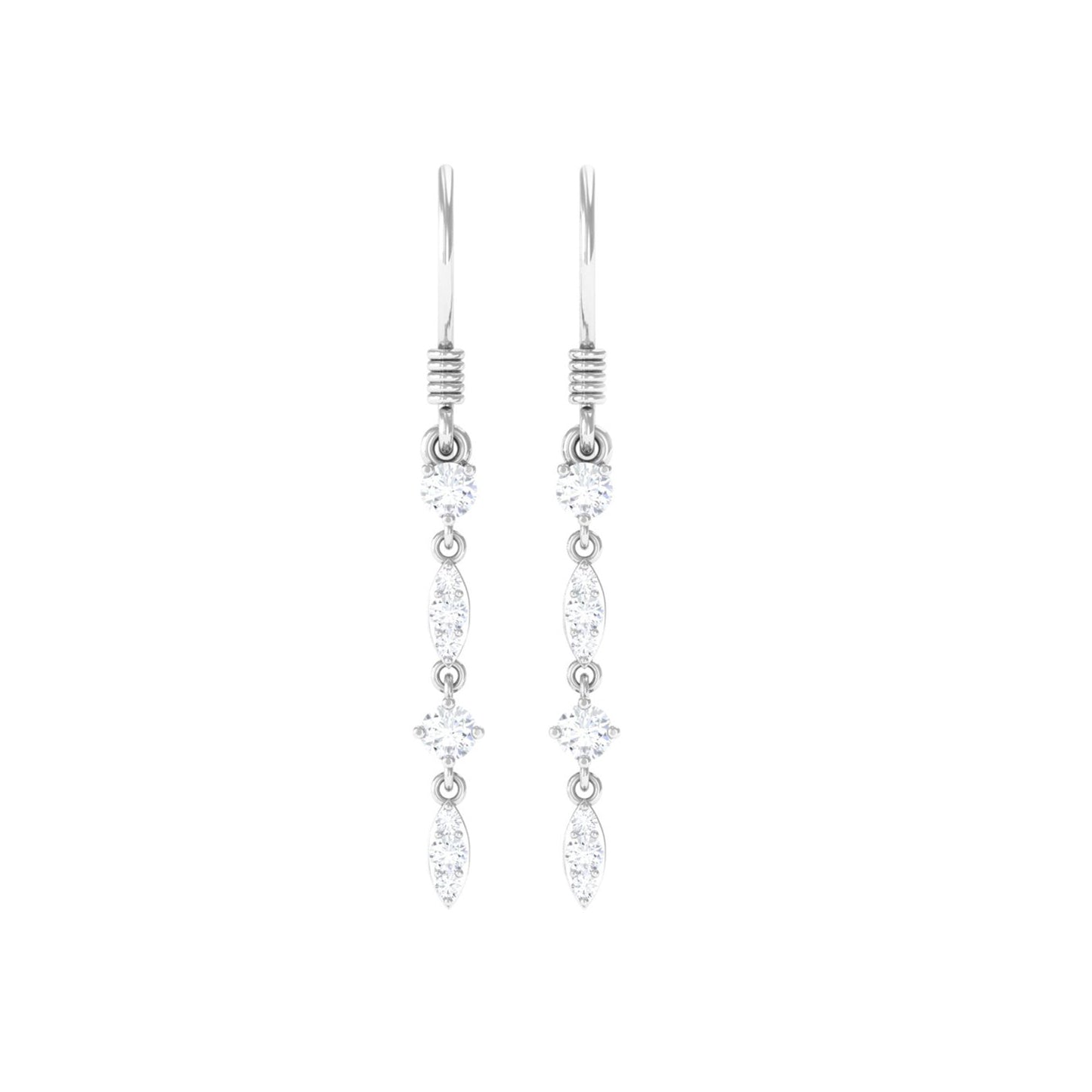 0.5 Carat Natural Diamond Dangle Earrings for Women