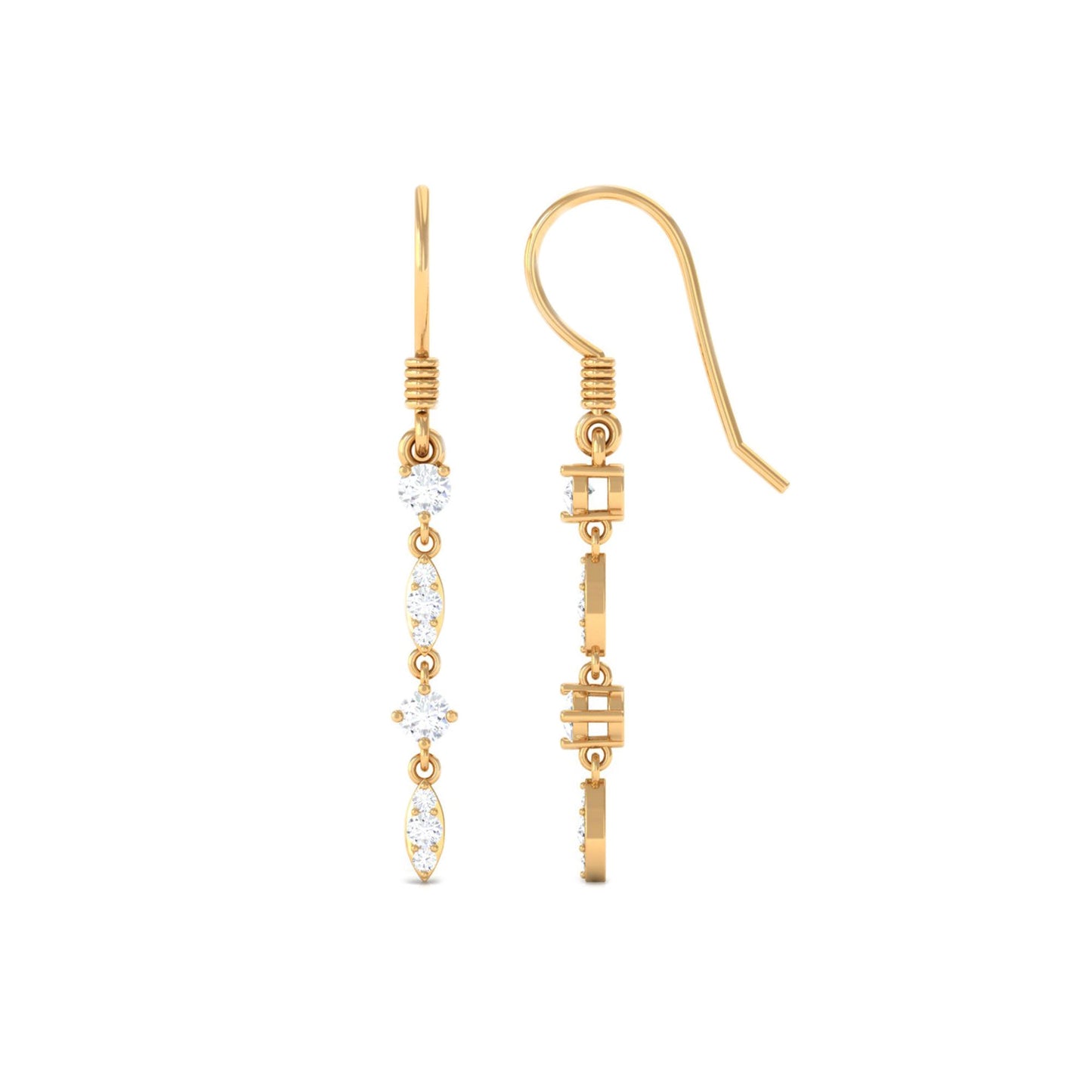 0.5 Carat Natural Diamond Dangle Earrings for Women
